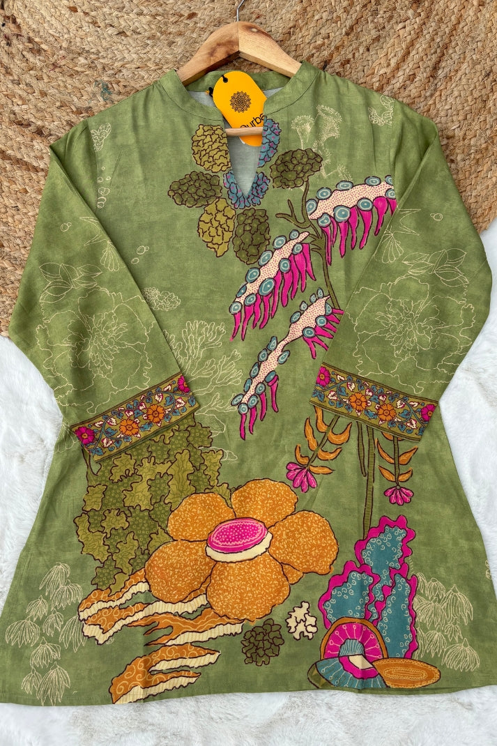 Lightweight Muslin Short Kurti for Everyday Comforty
