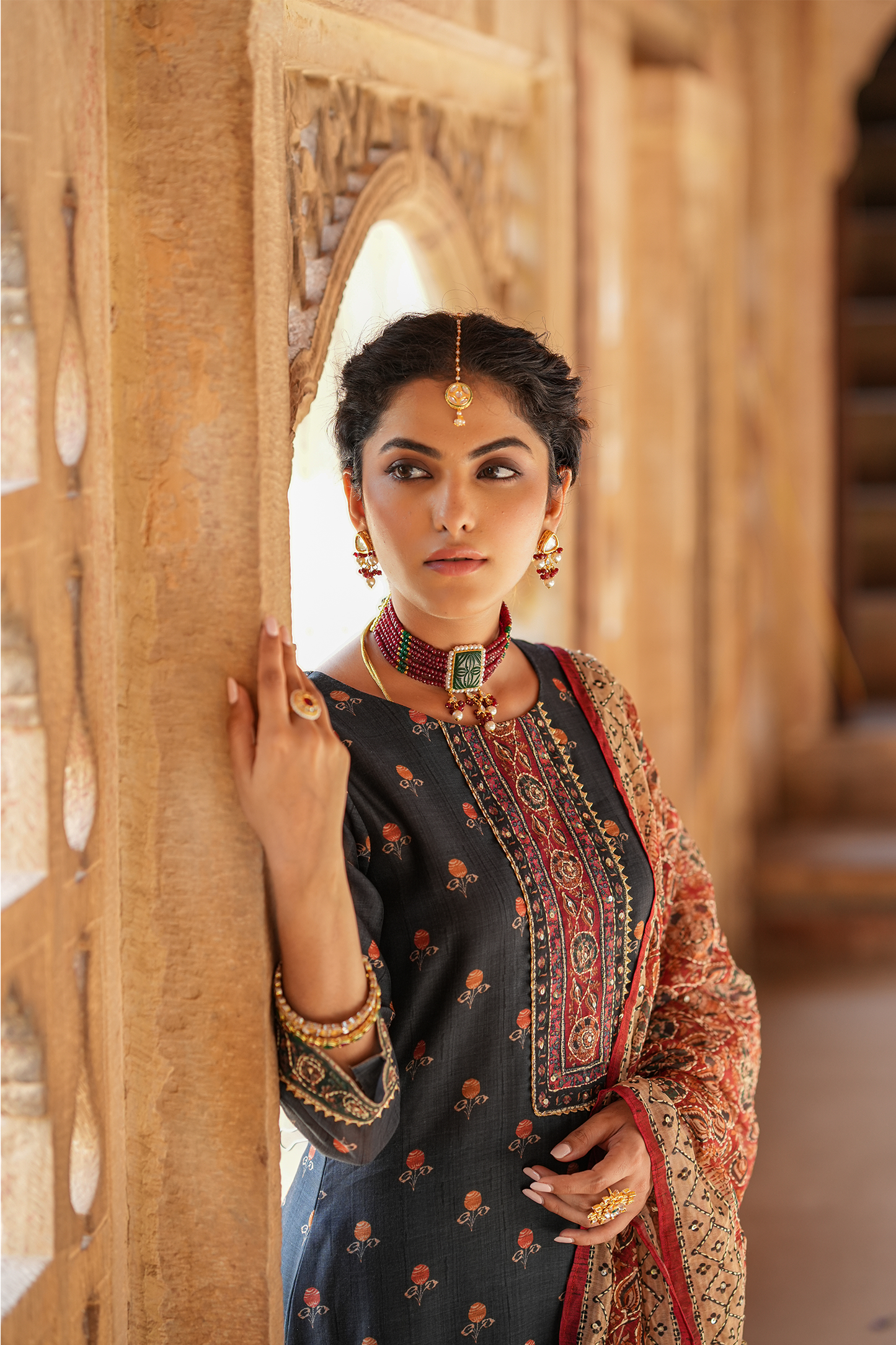 Ethereal Bloom Printed Suit Set