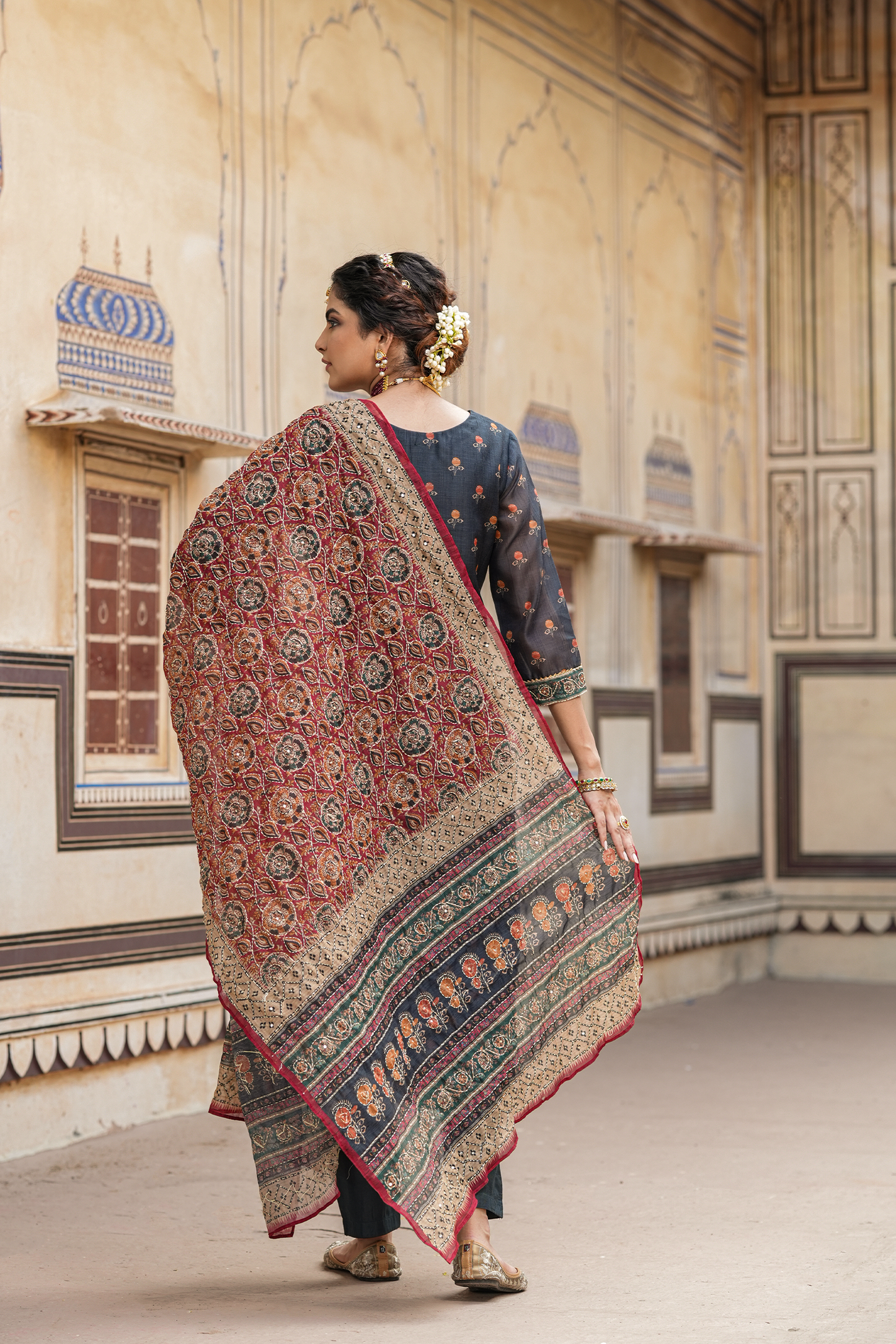 Ethereal Bloom Printed Suit Set