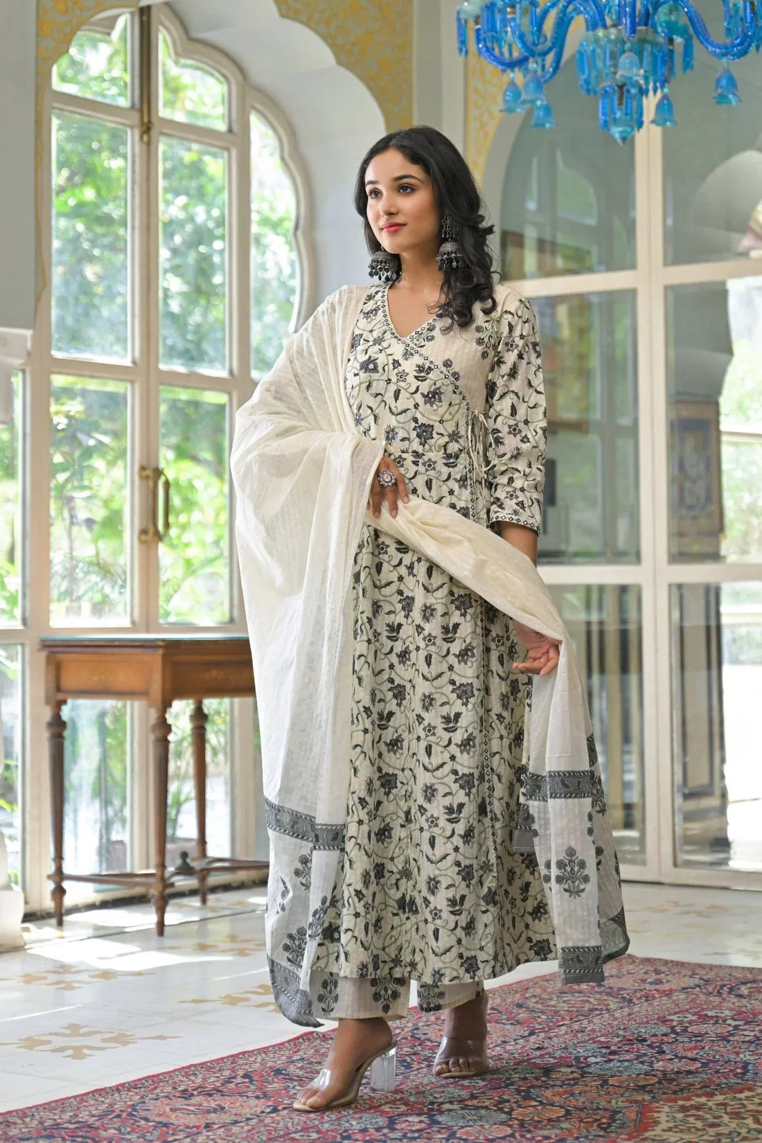 Black 3pc Cotton Suit Set - Qurbat