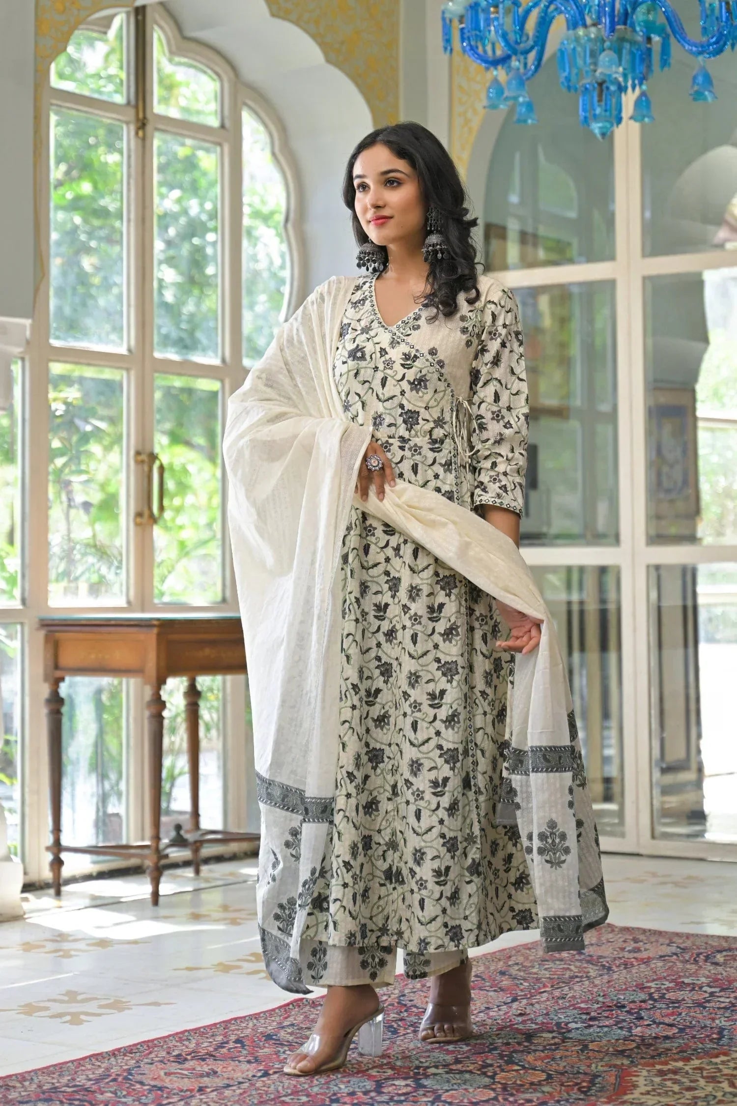 Black 3pc Cotton Suit Set - Qurbat