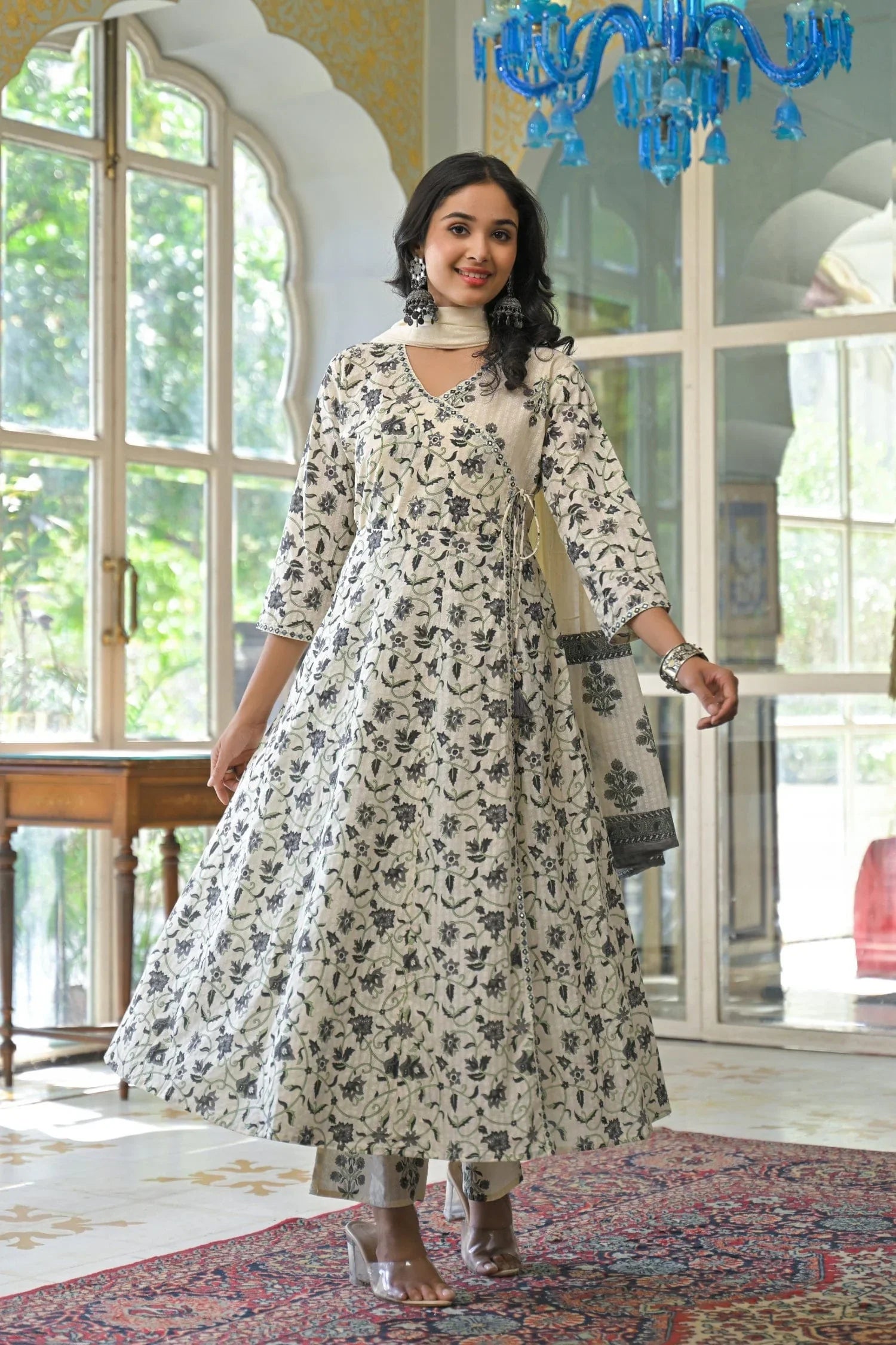 Black 3pc Cotton Suit Set - Qurbat