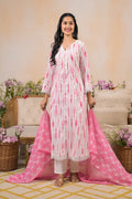Blossom Hues Printed Suit Set - Qurbat