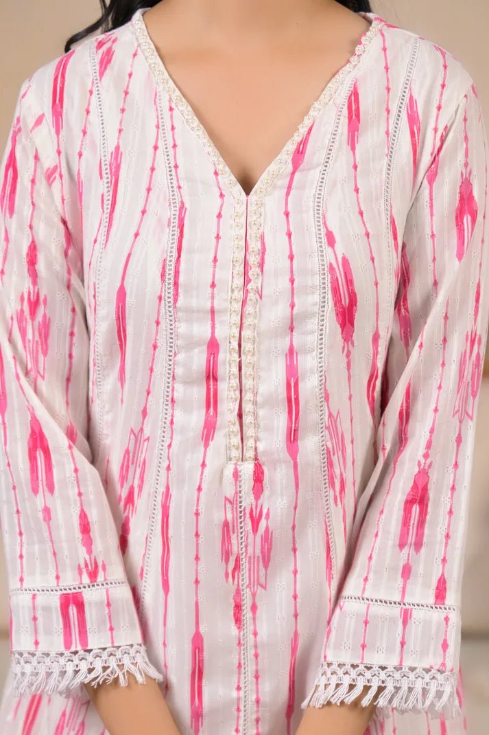 Blossom Hues Printed Suit Set - Qurbat