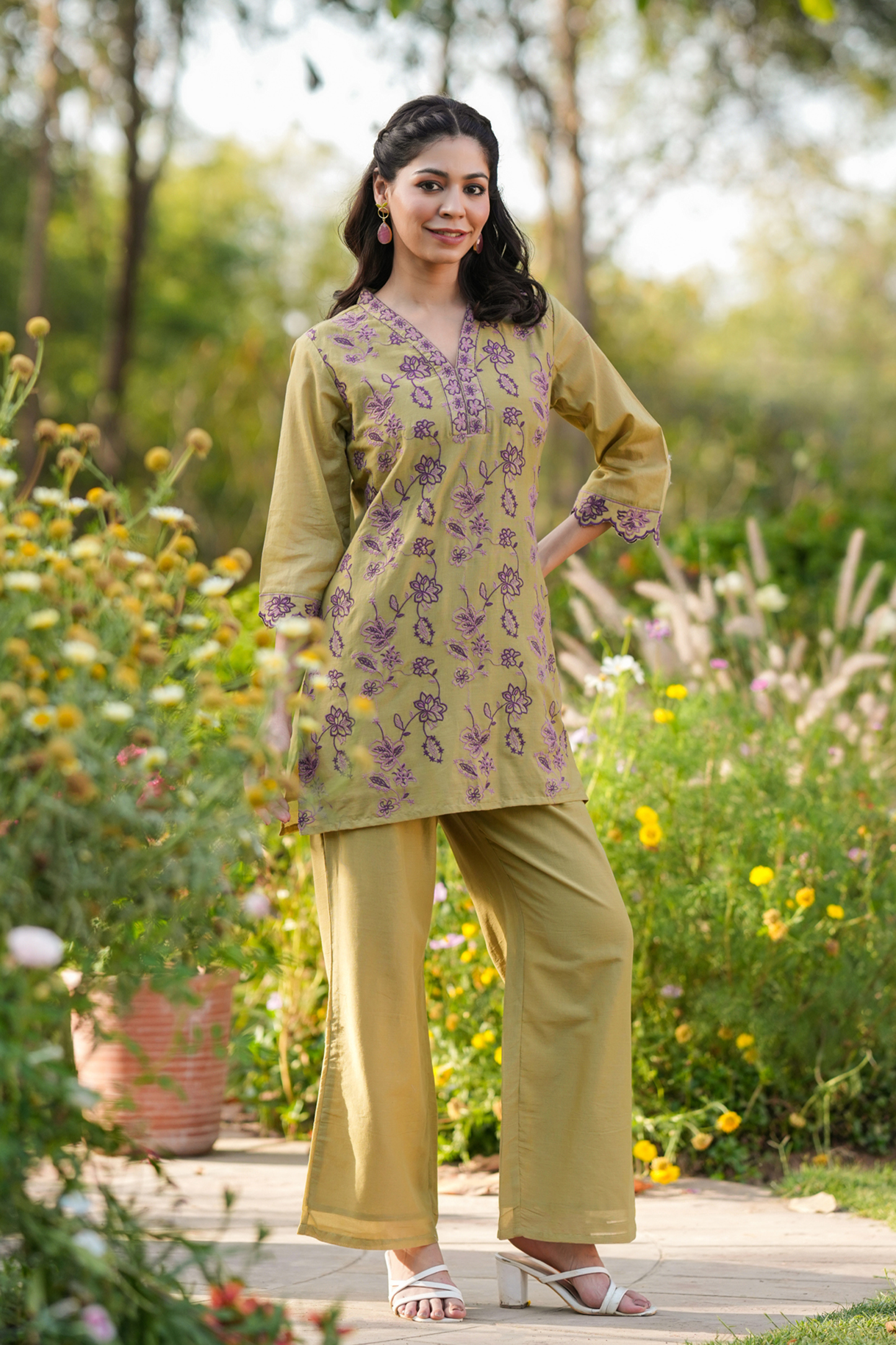 Mehandi Cotton 2PC Set