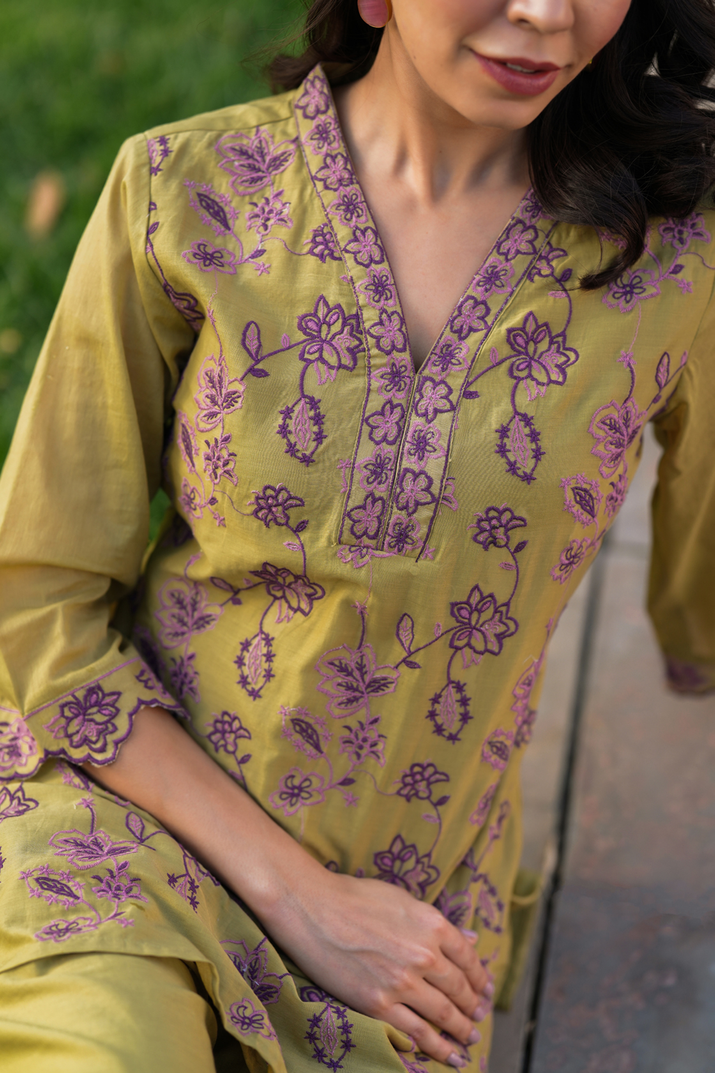 Mehandi Cotton 2PC Set