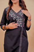 Minimalist Embroidered Cotton Kurta Set – Timeless Style - Qurbat