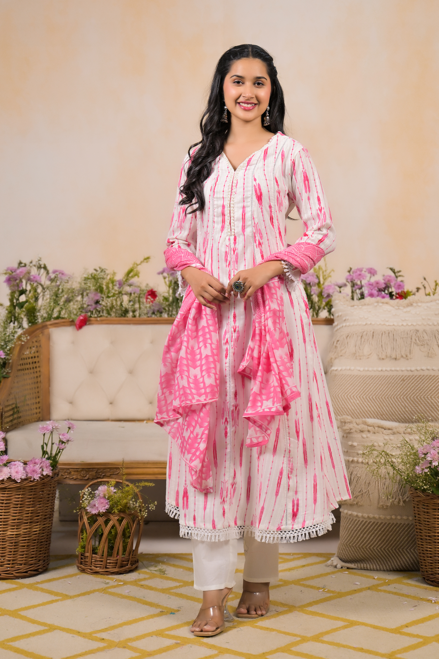Blossom Hues Printed Suit Set