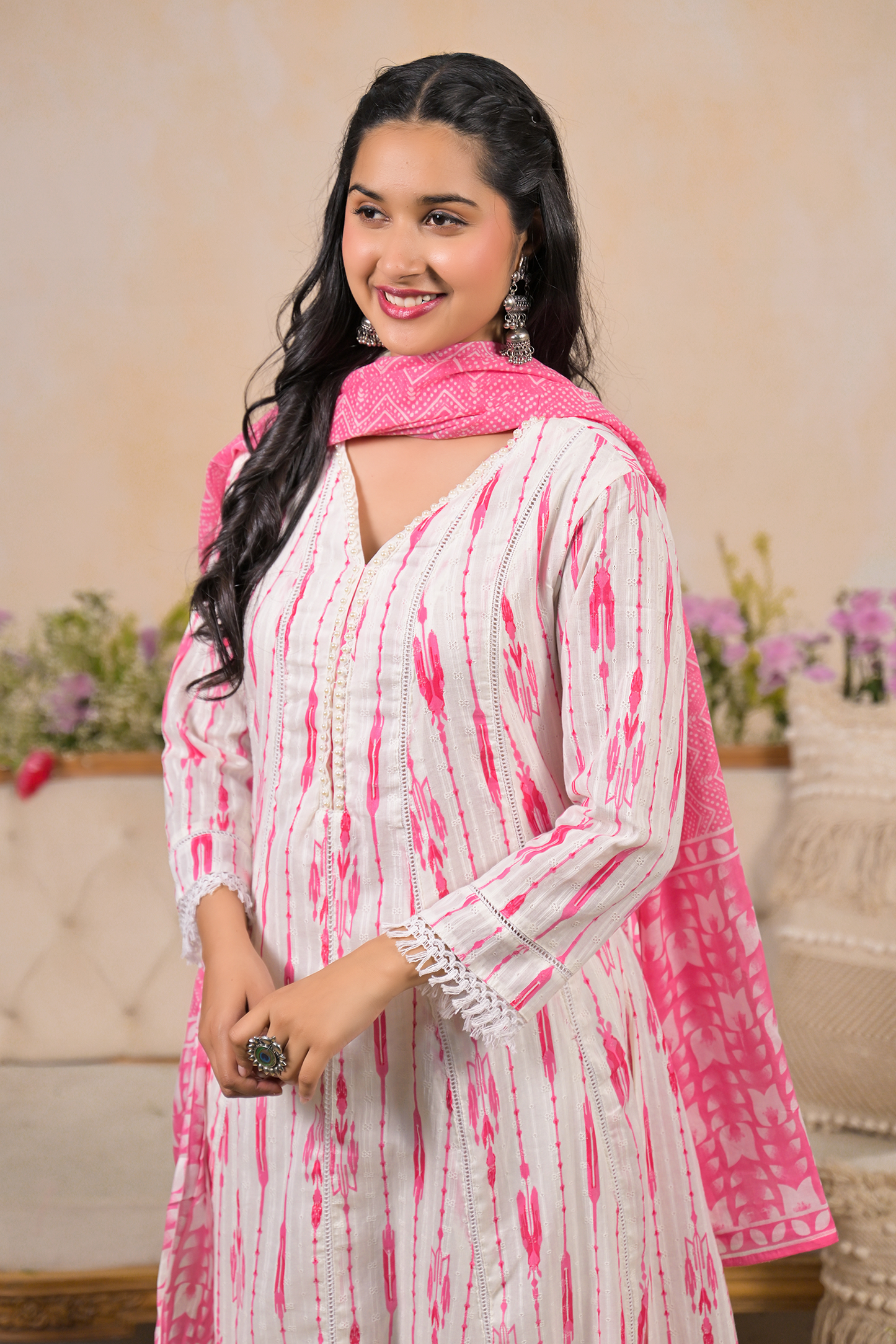 Blossom Hues Printed Suit Set