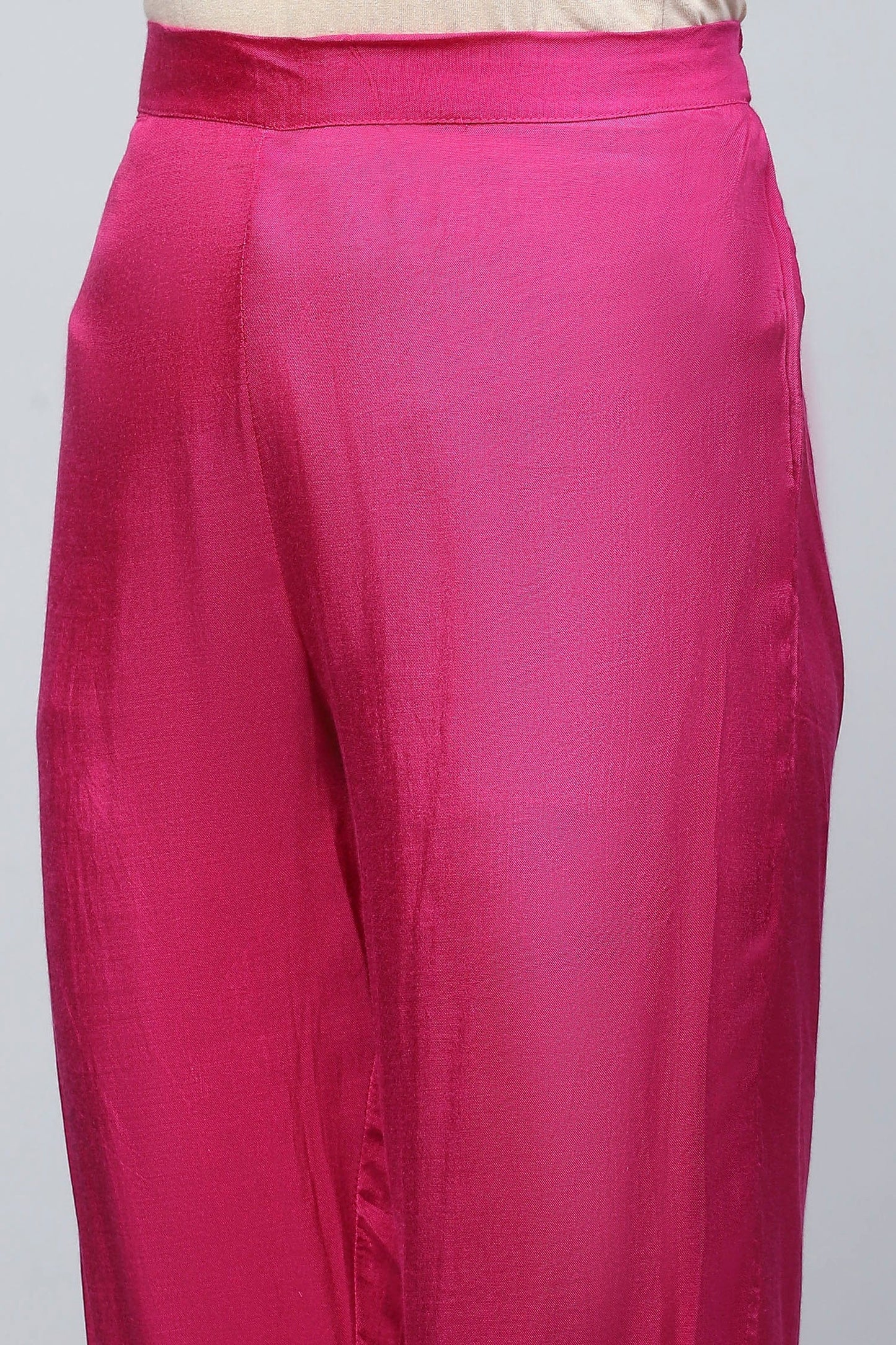 Pink Muslin Angrakha Printed Suit Set for Women - Qurbat