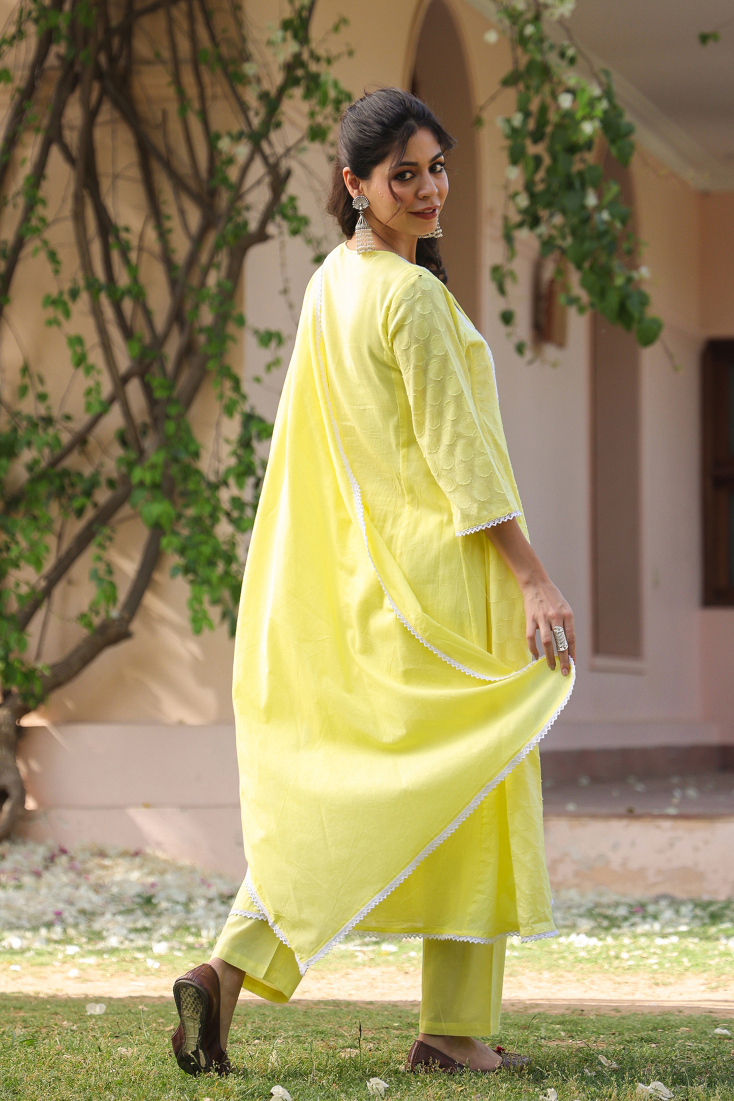 Sunshine Bloom Chikankari Suit Set