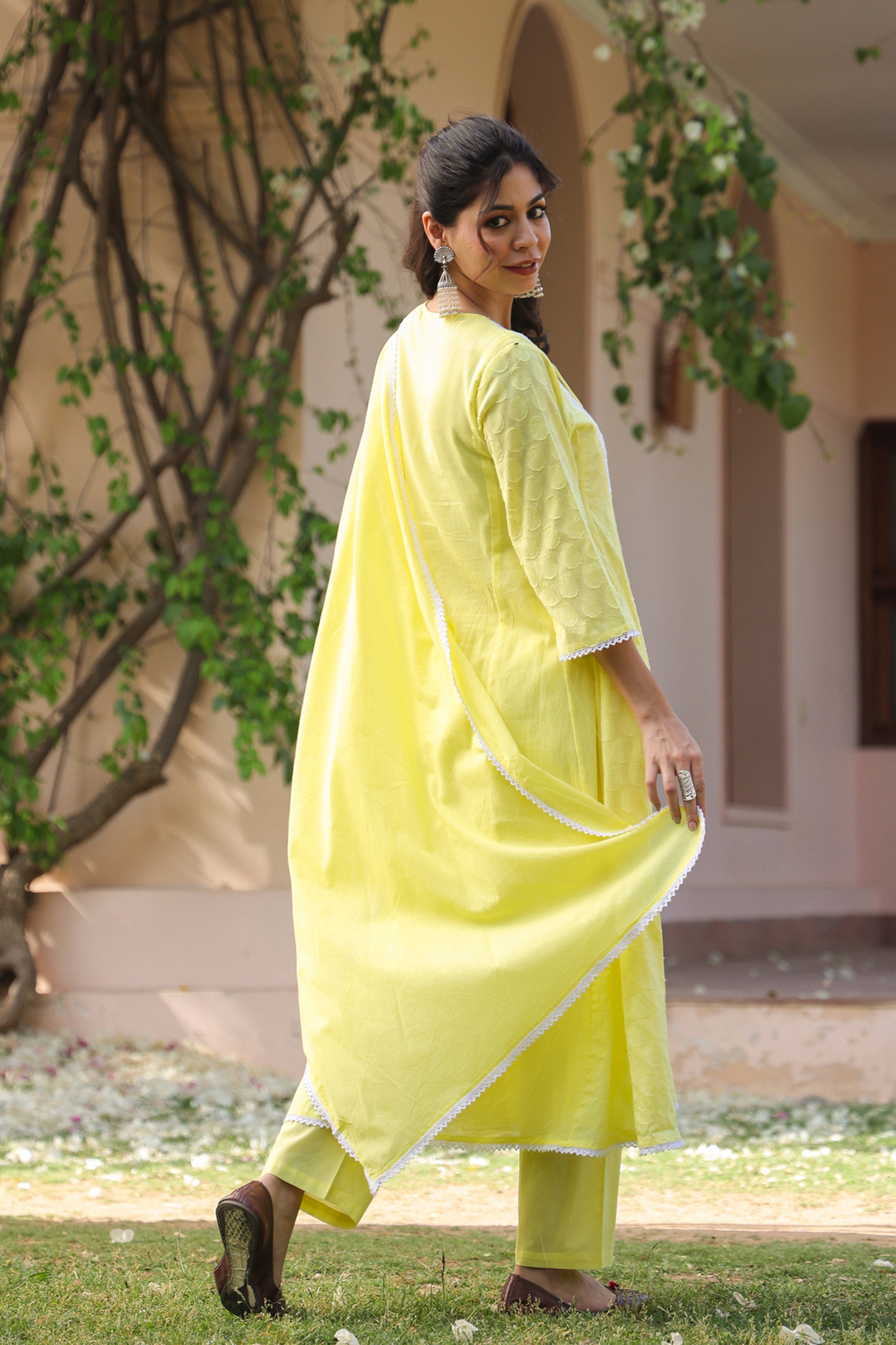 Sunshine Bloom Chikankari Suit Set