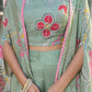 Sunshine Bloom Green Co-ord Set with Printed Cape