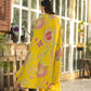 Sunshine Bloom Yellow Co-ord Set with Printed Cape