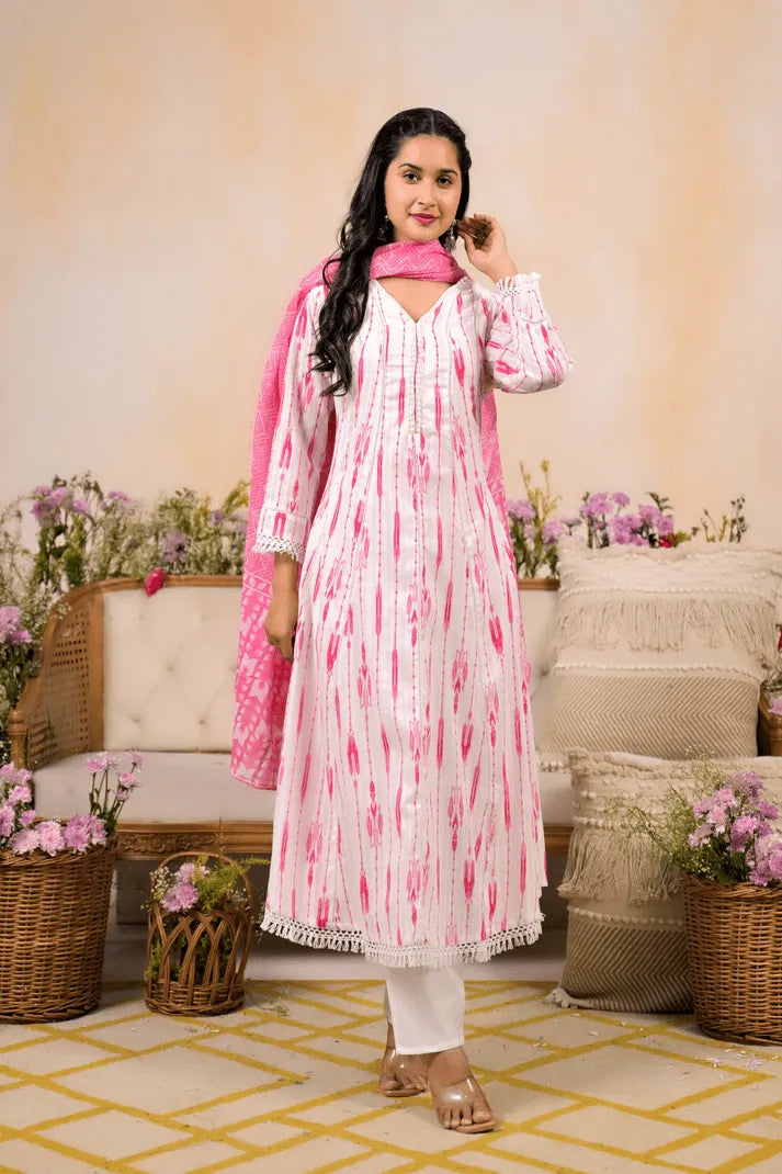 Blossom Hues Printed Suit Set