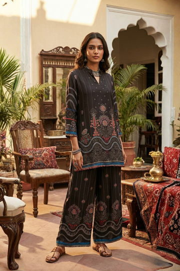 Brown Printed Co-ord Set