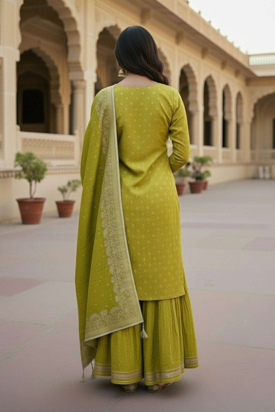Heena Green Festive Sharara Outfit with Luxe Ethnic Detailing