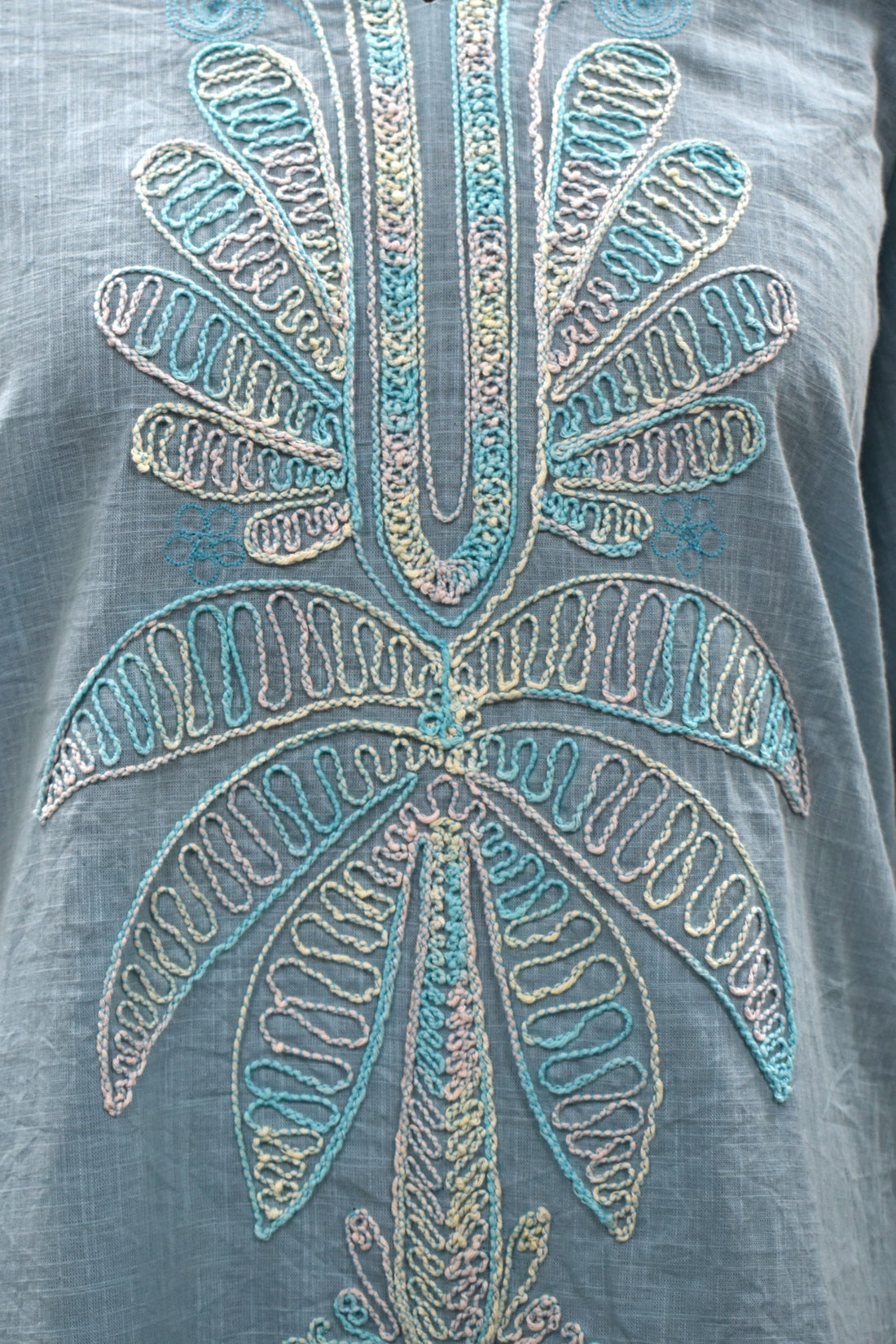 Women's Ice Blue Embroidered Co ords set
