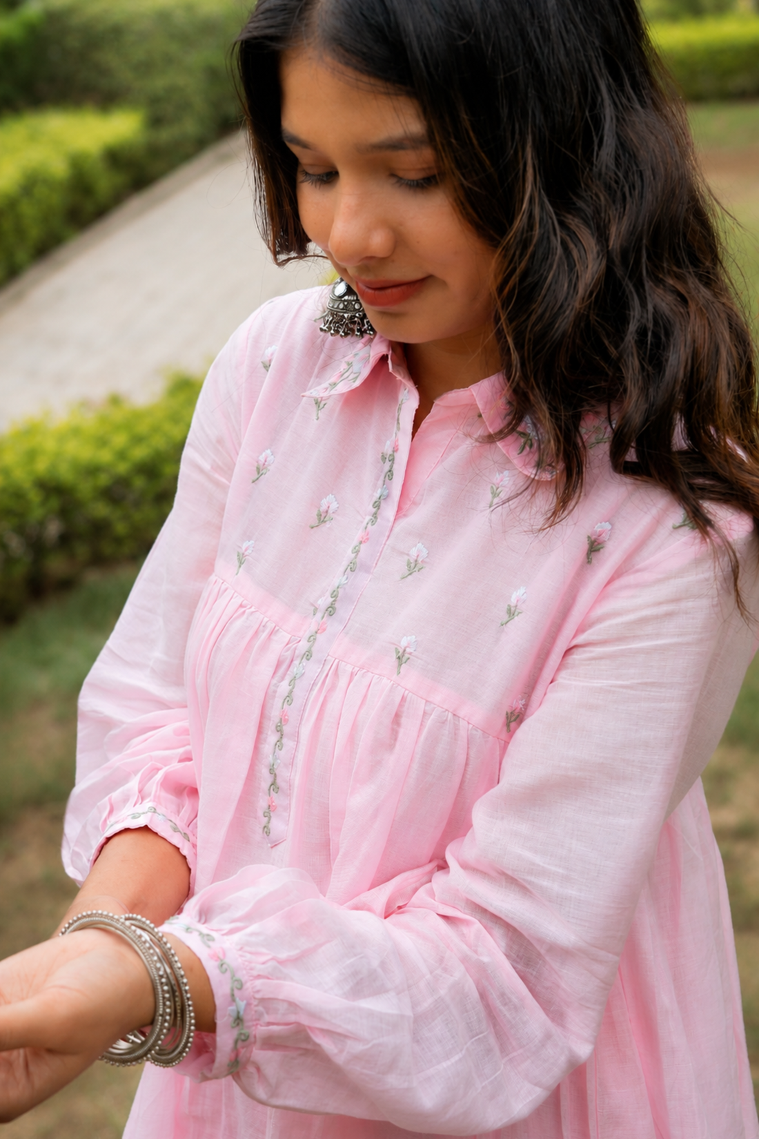 Pink Mul Mul Cotton Co-Ord Set