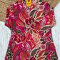 Vibrant Pink Floral Muslin Short Kurti – Bold, Breezy & Beautiful