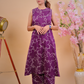 Stylish Purple Sleeveless Kurta with Matching Pants