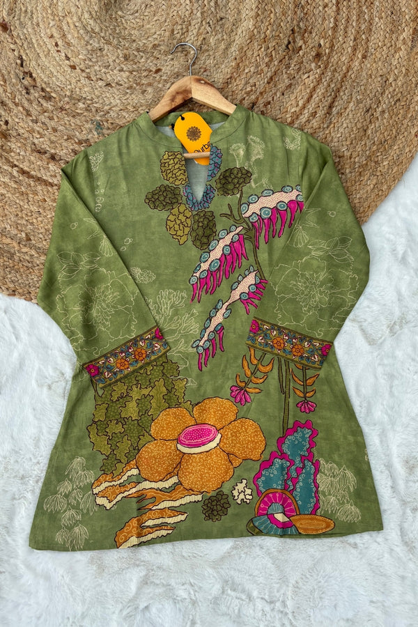 Lightweight Muslin Short Kurti for Everyday Comforty