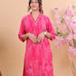 Stylish Magenta Muslin Straight Kurta