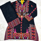 Black Muslin Co-ord Set with Multicolor Ethnic Print
