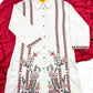 Floral Embroidery Khadi Cotton Co-ord Set