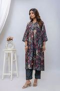 Black Printed Two-Piece Co-ord Set - Qurbat 