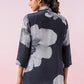Black Russian Silk Short Kurti