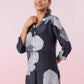 Black Russian Silk Short Kurti