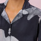 Black Russian Silk Short Kurti