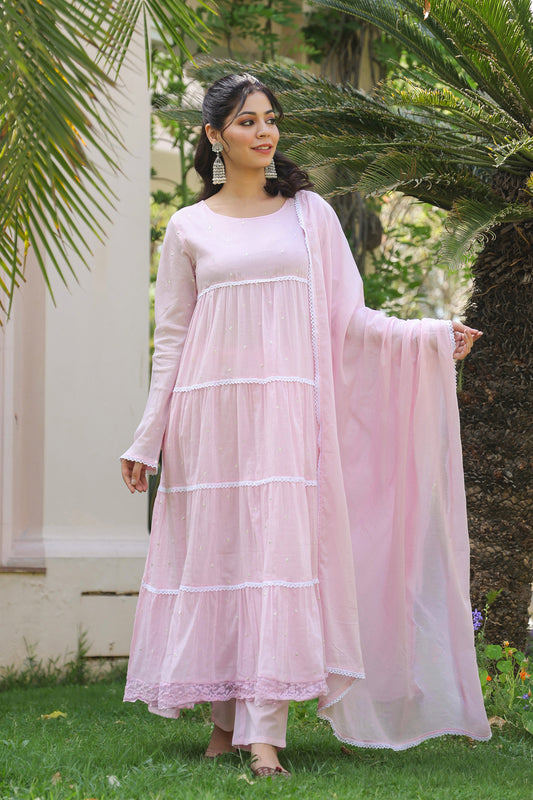 Rosewater Tiered Suit Set