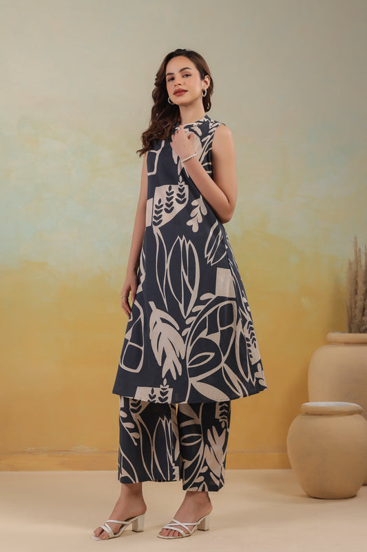 Dark Grey 2 Pc Cotton Set