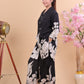 Elegant Black & White Floral Printed Co-ord Set