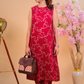 Stylish Maroon Sleeveless Kurta with Matching Pants