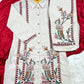 Floral Embroidery Khadi Cotton Co-ord Set