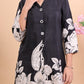 Elegant Black & White Floral Printed Co-ord Set