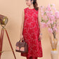 Stylish Maroon Sleeveless Kurta with Matching Pants