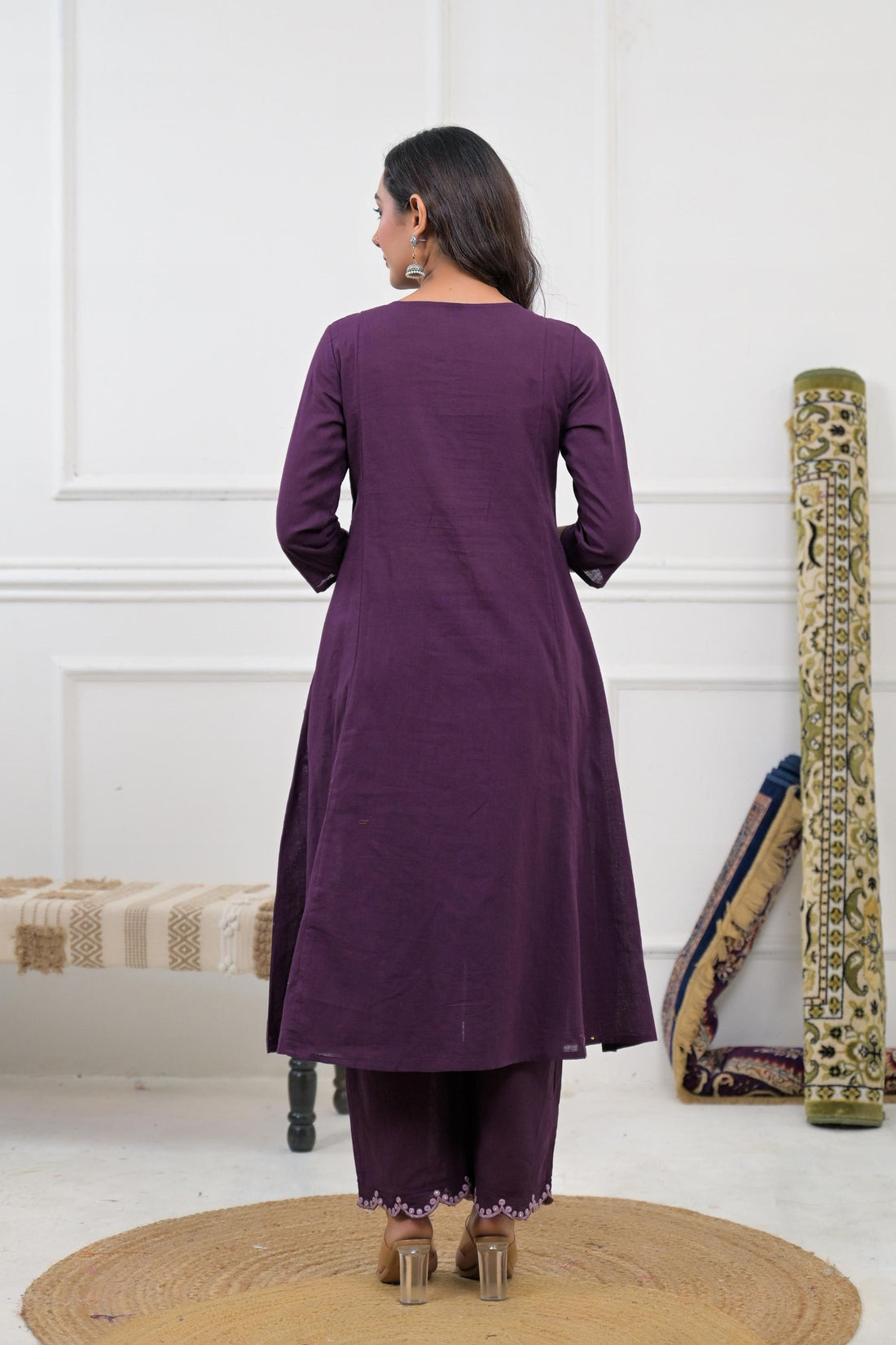 Embroidered Kurta Set with Embroidered Dupatta