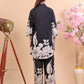 Elegant Black & White Floral Printed Co-ord Set