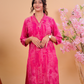 Stylish Magenta Muslin Straight Kurta