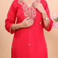 Luxury Red Silk Suit with Zari Embroidery and Dupatta