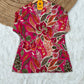 Vibrant Pink Floral Muslin Short Kurti – Bold, Breezy & Beautiful