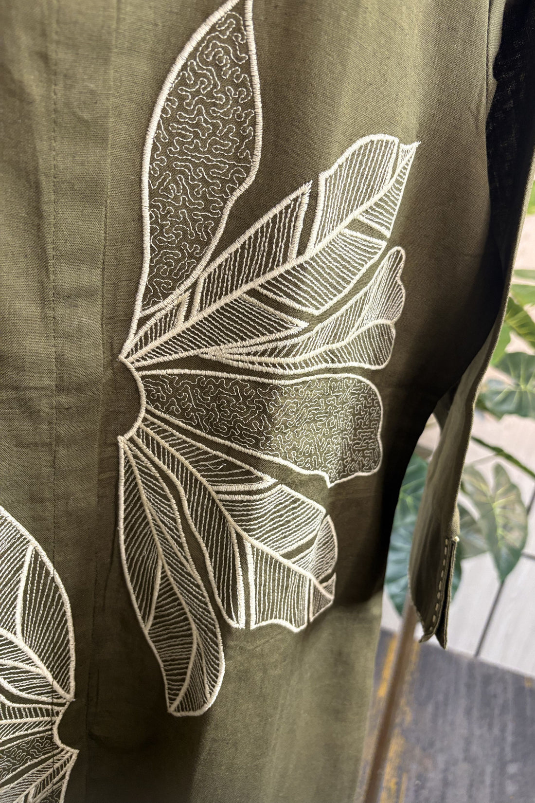 Military Green Cotton Flex Co-Ord Set