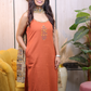 Rust Orange Cotton Kurta Set with Kalamkari Dupatta – 3 Piece Ethnic Ensemble