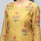 Mustard Printed Readymade Suit Set for Women with Mirror Work – Chic & Traditional