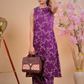 Stylish Purple Sleeveless Kurta with Matching Pants