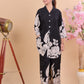 Elegant Black & White Floral Printed Co-ord Set